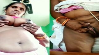 Bhojpuri Dehati Bhabhi boobs and pussy show on VC