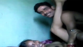 Indian village couple making their own sex video