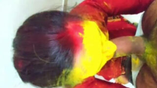 Desi village maid fucked in bathroom on Holi