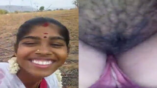 Village south Indian wife pussy show outdoors MMS